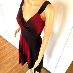 Women Dress red/black degraded size M/S